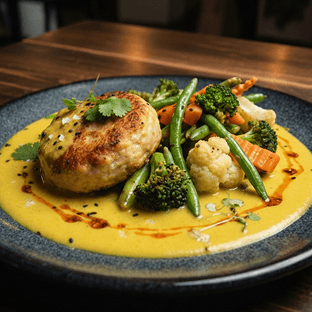 Куриные биточки карри